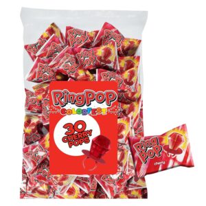 Ring Pop All Red Cherry Lollipop Candy 30ct